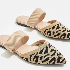 Cheetah flat mules size 8 never work